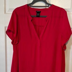 Torrid Harper Georgette RED pullover blouse 1 / 1x